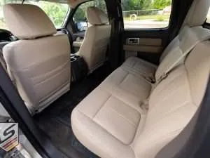 Rear leather seats and back view of front seats
