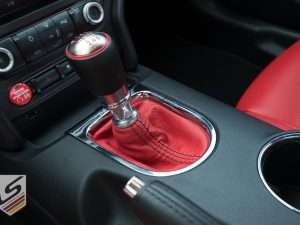 Leather Manual Shift Boot in Bright Red