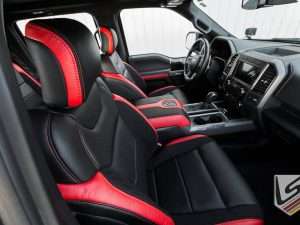 Top-down view of front passenger seat