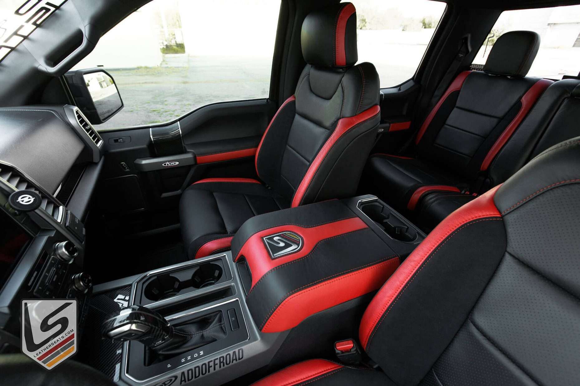 Leatherseats.com braded console & passenger leather seat
