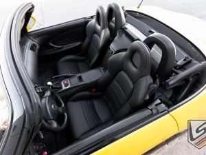 Aerial view of installed S2000 leather seats