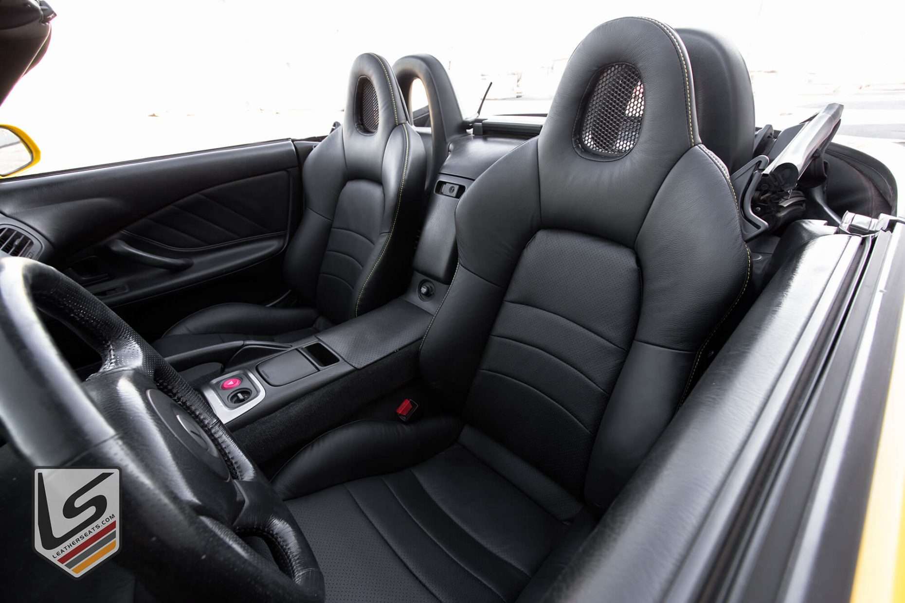 Headrest & Backrest section of front seats