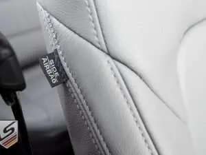 Side Airbag tag with matching Ash stitching