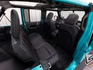 Back view of front leaher seats