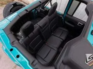 Top-down view of Jeep Wrangler JL rear seats