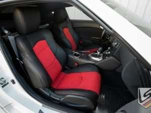 Black & Red Suede custom Nissan 370Z seats