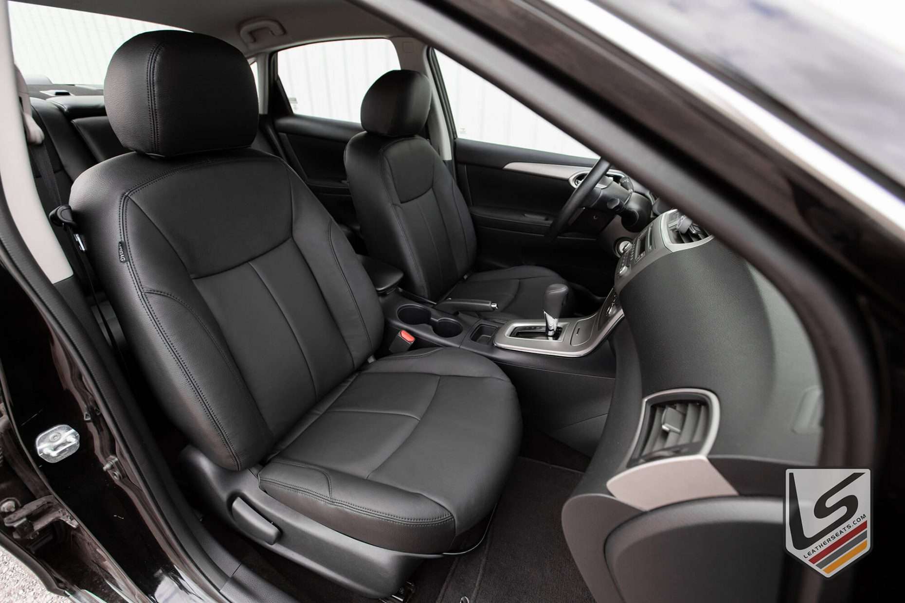 2014 Nissan Sentra Sedan with installed Black leather seats