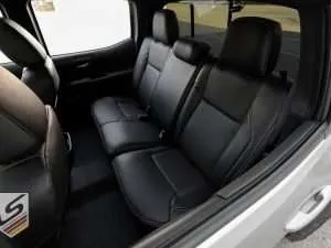 Driver sde rear seats with installed leather upholstery