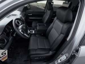 Leatherseats.com custom upholstery for Toyota Tundra - Black & Charcoal