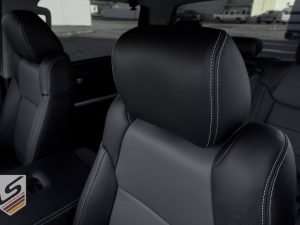 2014-2021 Toyota Tundra Headrest close-up with contrasting Silver stitching