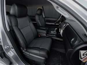 Leather passenger seat in Black and Charcoal for Toyota Tundra