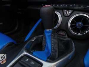 Alternate view of two-tone leather shift boot