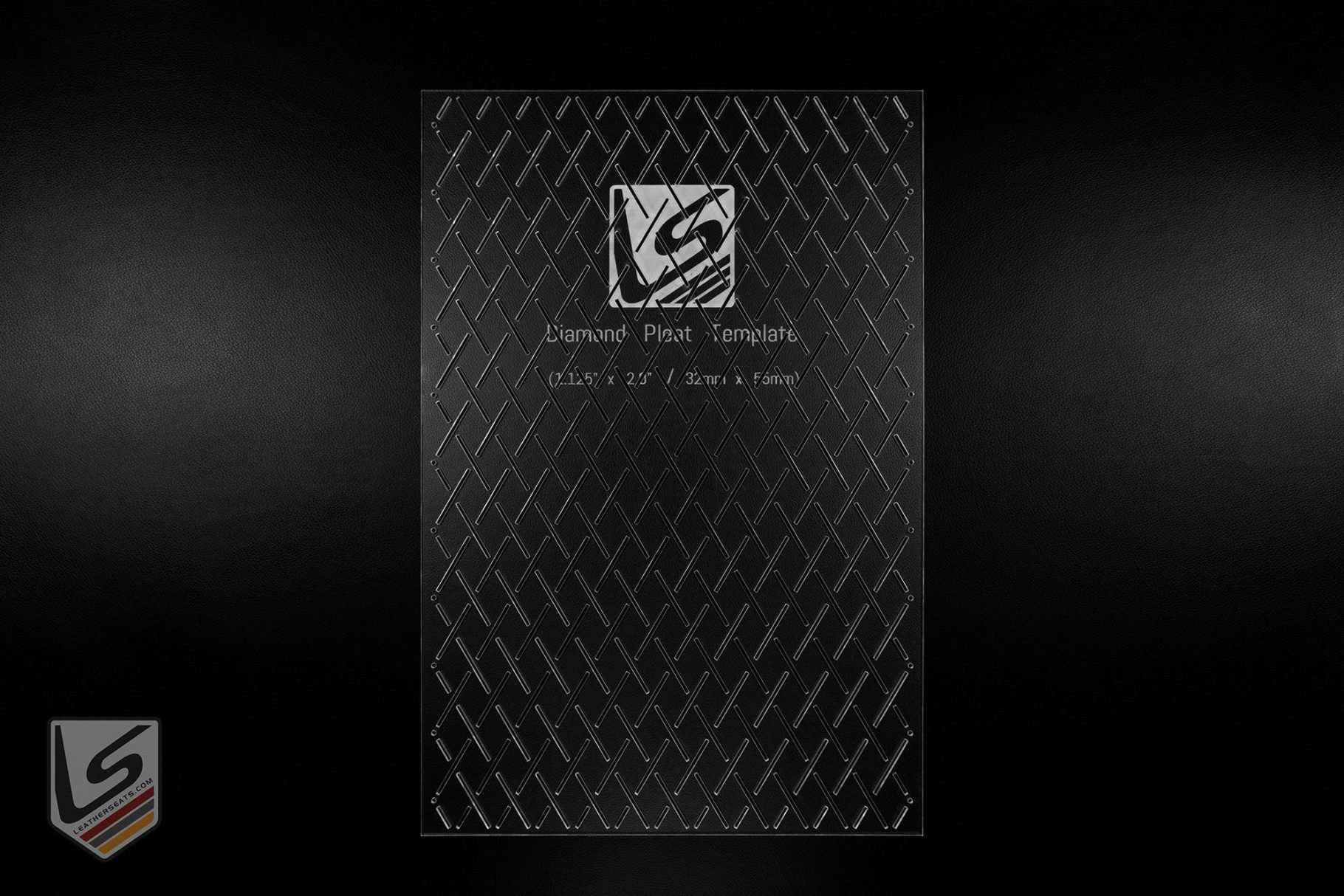 1.125x2'' Diamond Pleat Acrylic Template