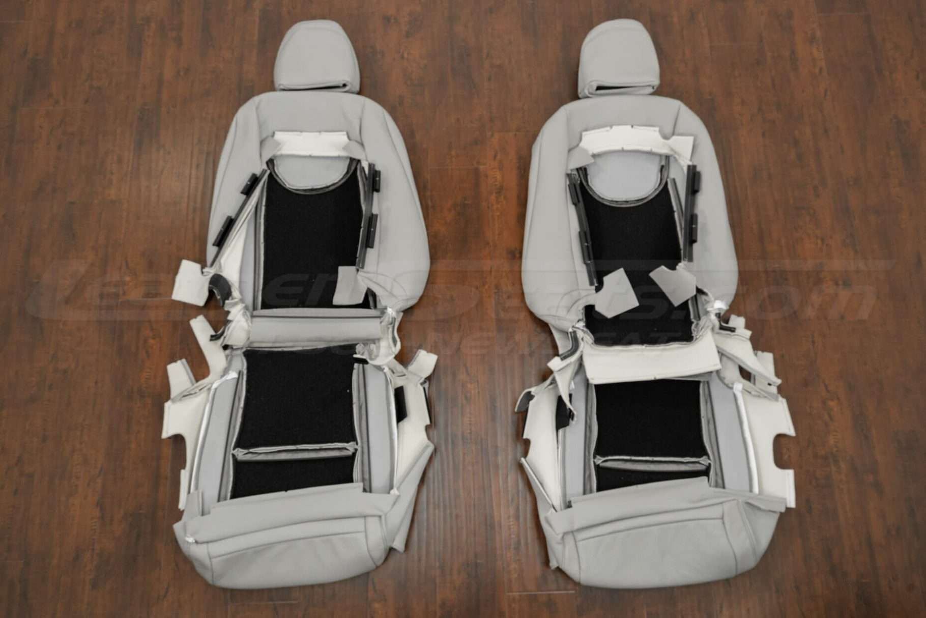 Back view of front seat upholstery