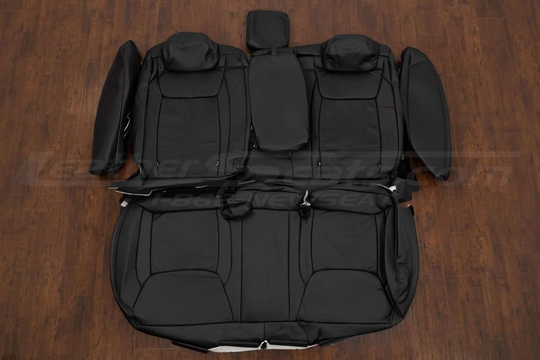 Chrysler 300 Leather Upholstery Kit - Black - Rear seat upholstery w/ armrest and bolsters