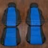 2004-2006 Pontiac GTO Leather Seat Kit - Black & Cobalt - Front seat upholstery