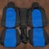 Pontiac GTO Leatheer Seat Kit - Black/Cobalt - Rear seat upholstery