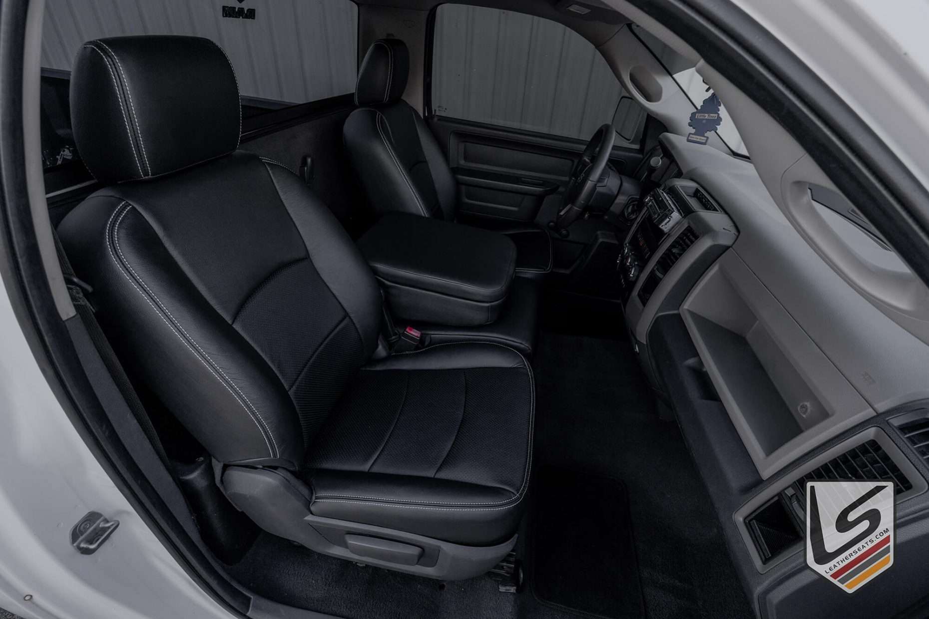 2009-2012 Dodge Ram Regular Cab with Black leather interior from leatherseats.com