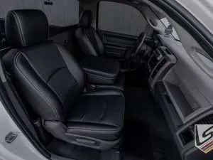 2009-2012 Dodge Ram Regular Cab with Black leather interior from leatherseats.com
