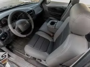 Top down view of Ford F-150 SuperCrew Lariat driver's seat