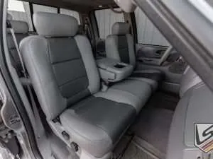 Ford F-150 with custom leather seats in Stone and Graphite