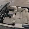 Aerial view from driver's side of Ford Mustang Convertible with Beach leather seats