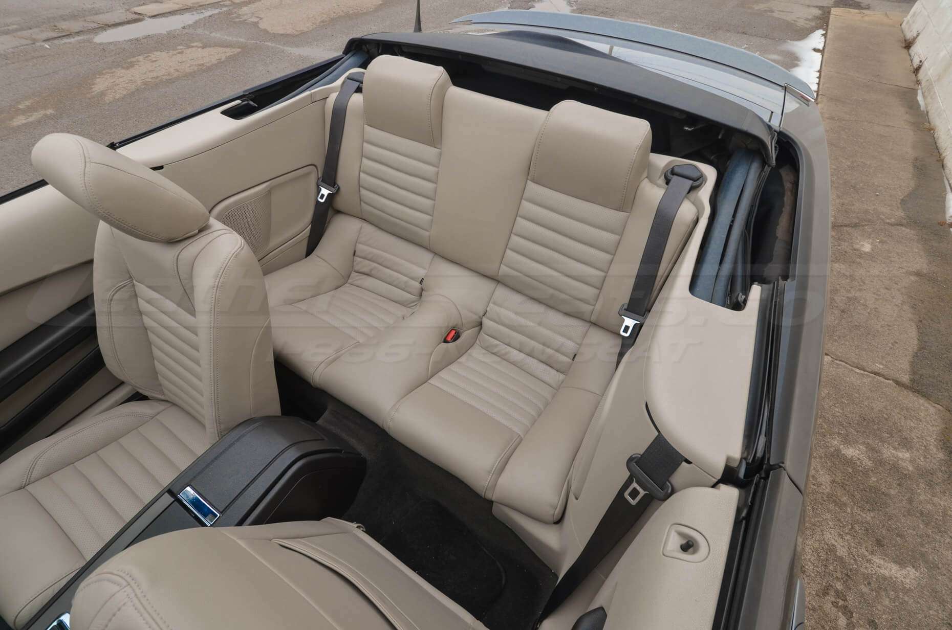 Ford Mustang Convertible rear leather seats with no headrest