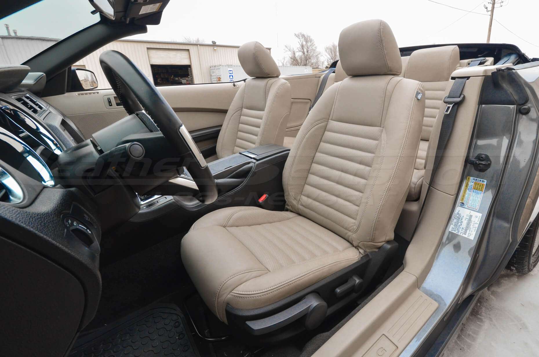 Ford Mustang with Installed Beach leather seats - Front driver seat