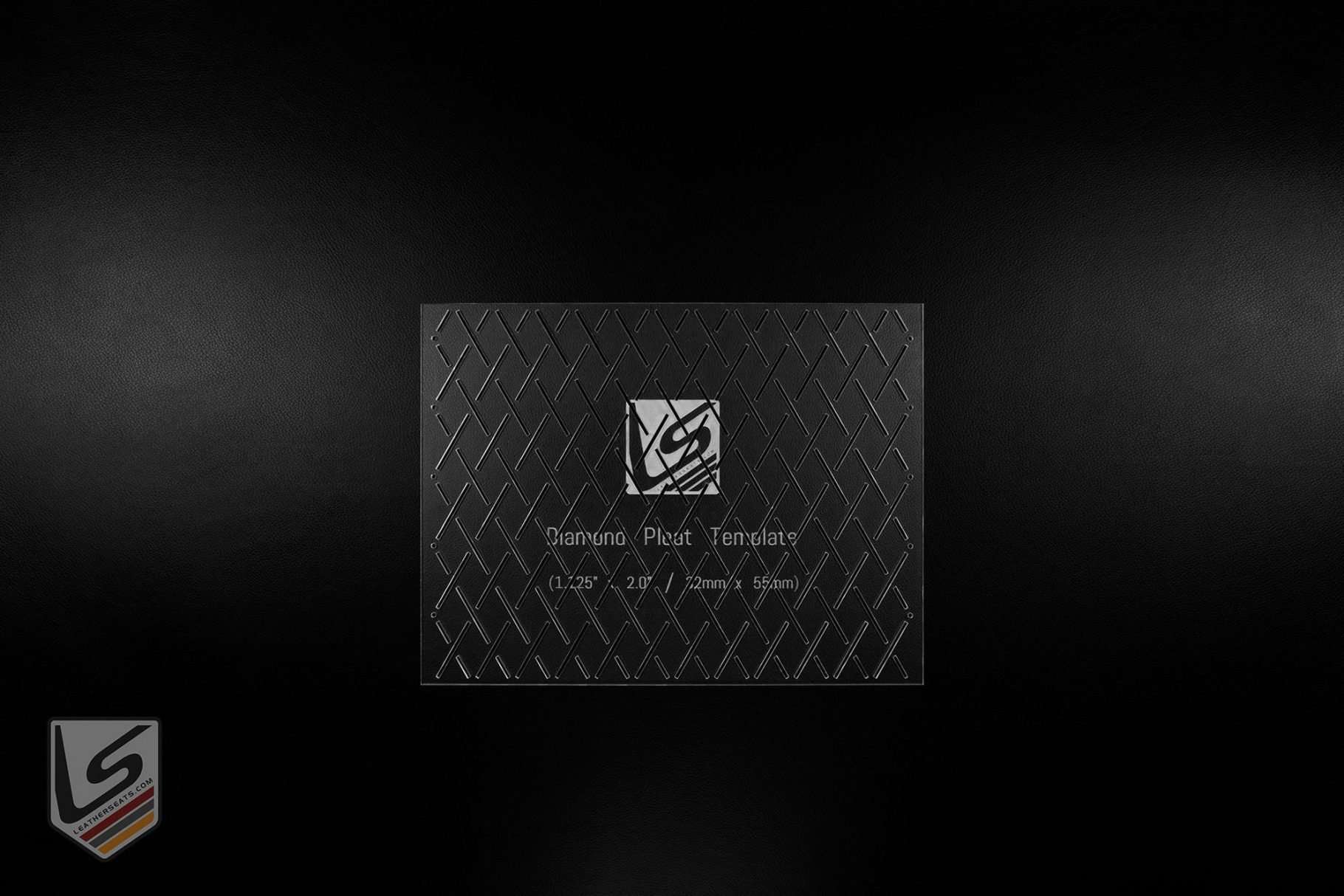 1.125'x2' Diamond Pleat Compact Acrylic Template