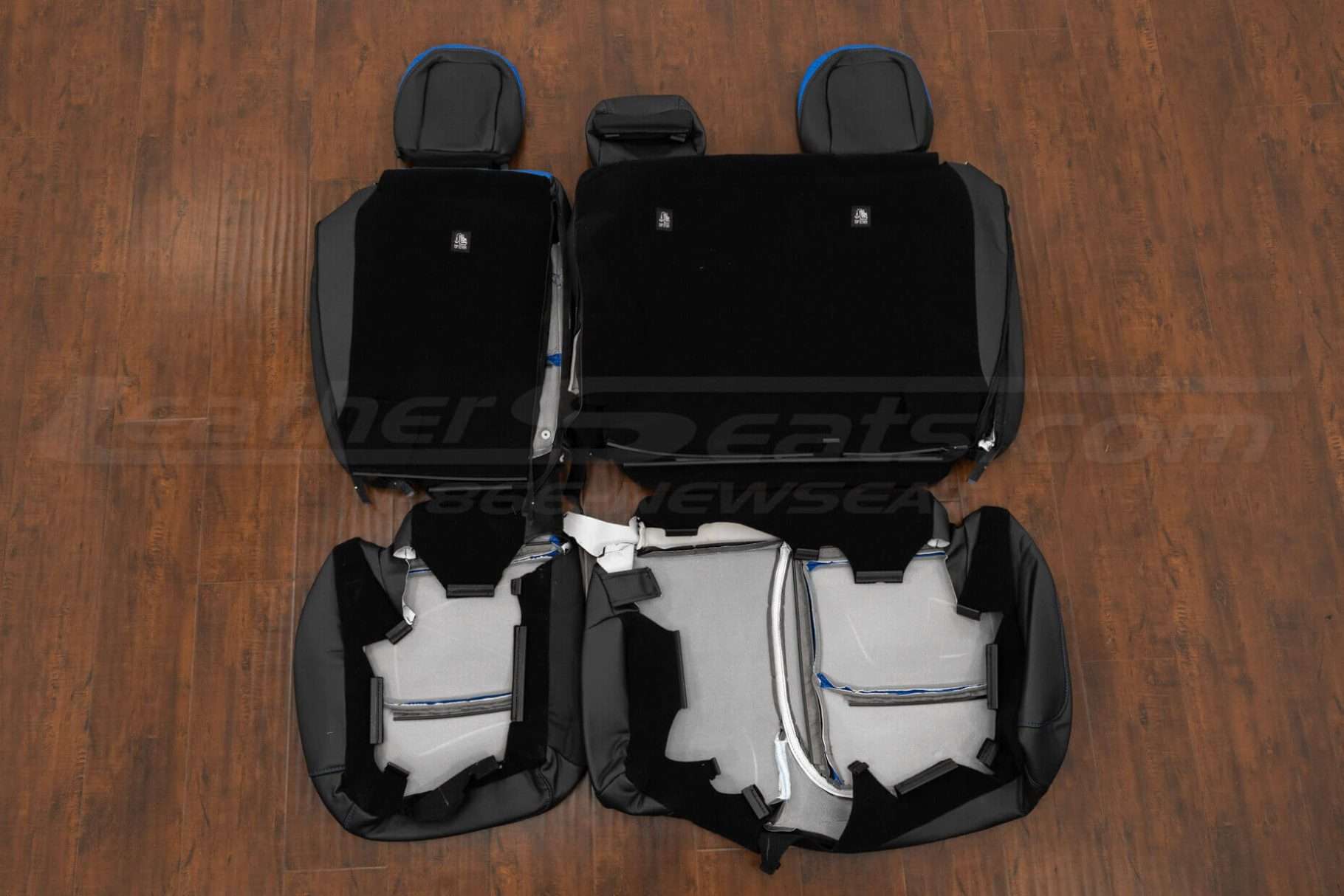 Back view of rear seat upholstery