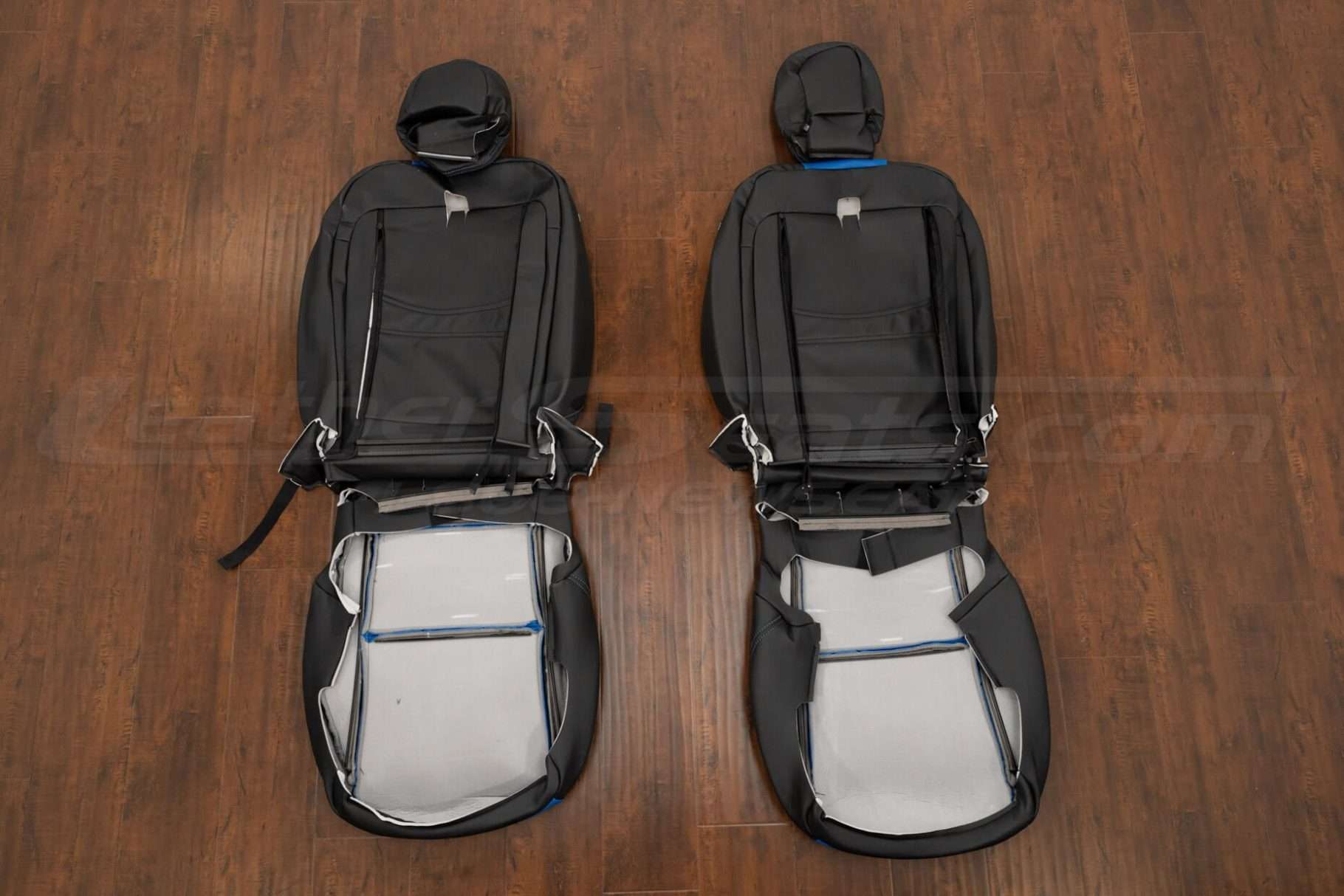 Back view of front seat upholstery