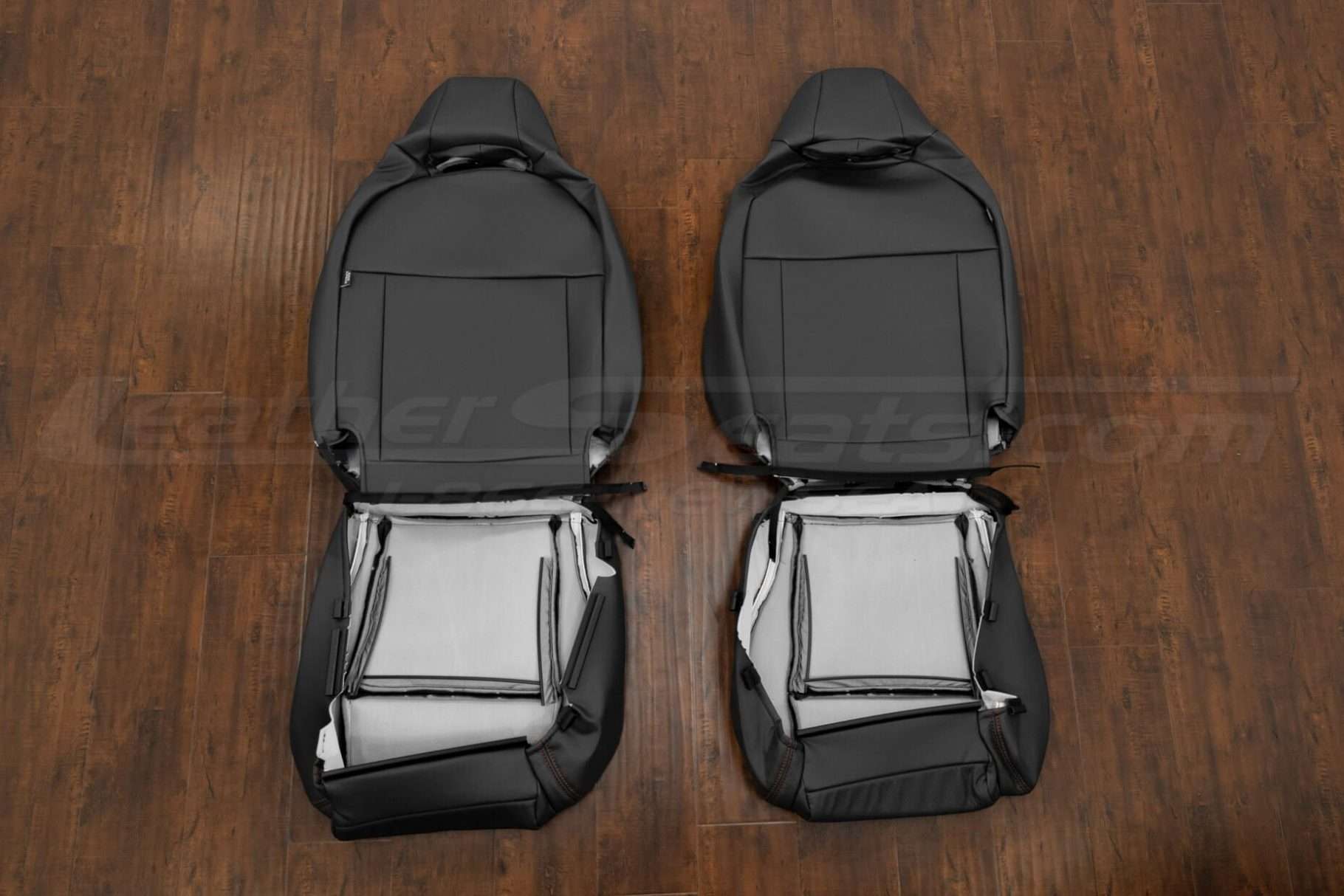 Back view of front seat upholstery