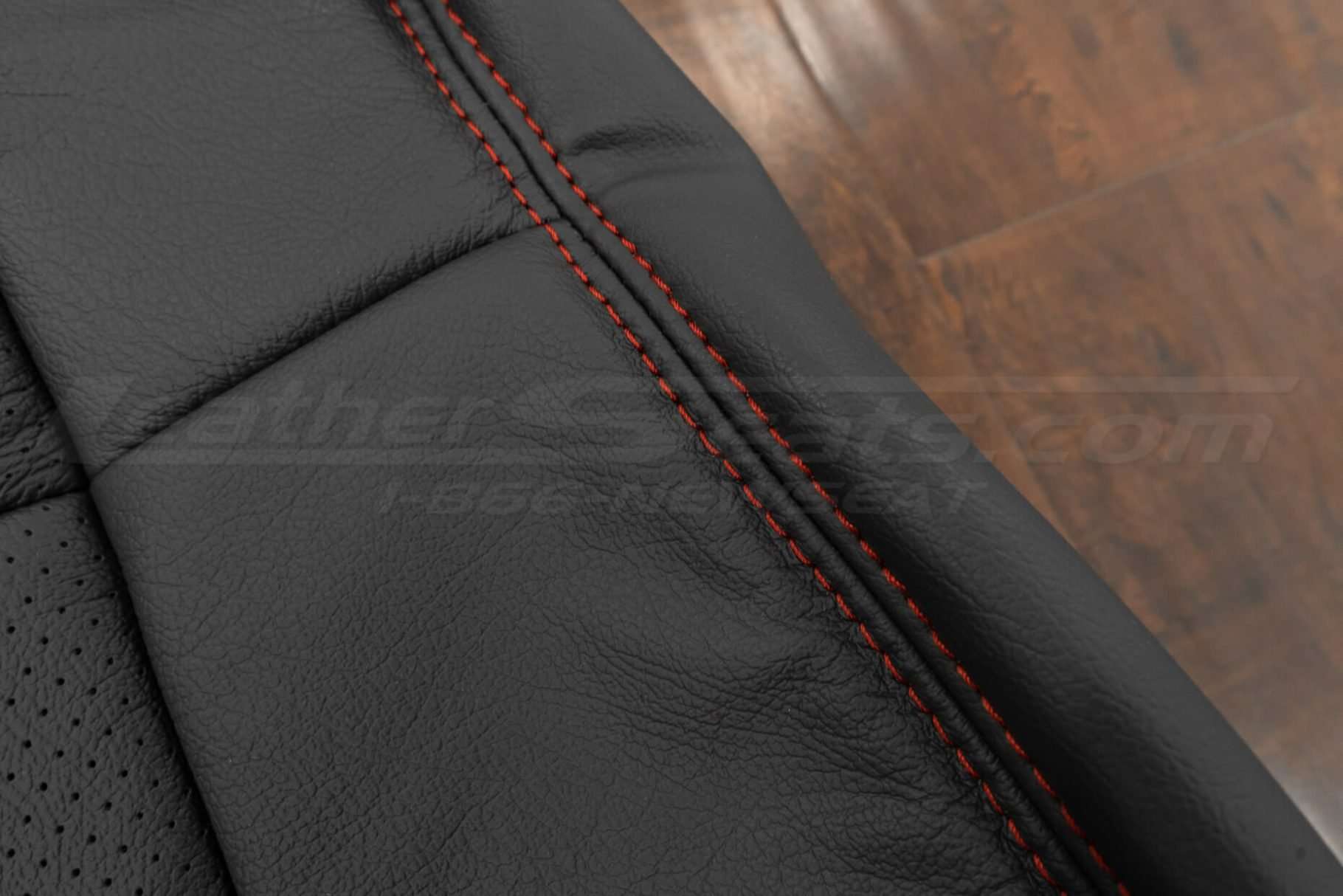 Contrasting Red double-stitching