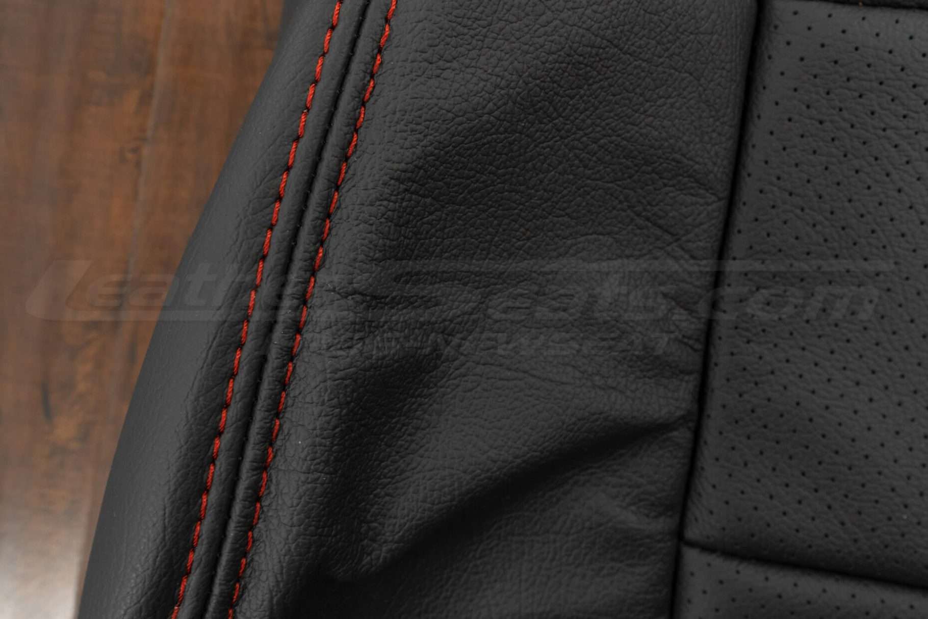 Red double-stitching