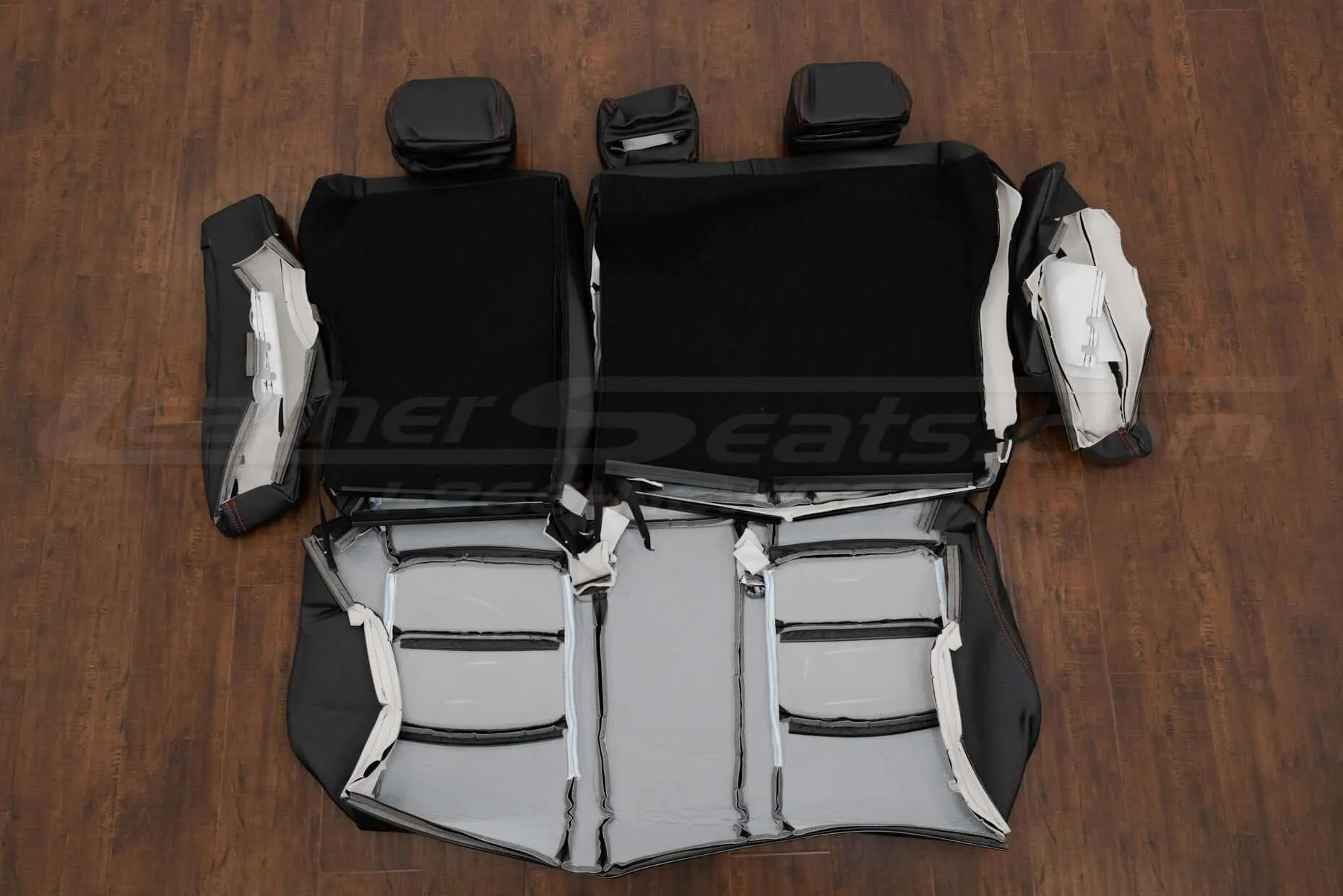 Back view of rear seats and bolsters