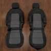 Ford Bronco 4Dr Leather Seat Kit - black & Charcoal - Front seat upholstery