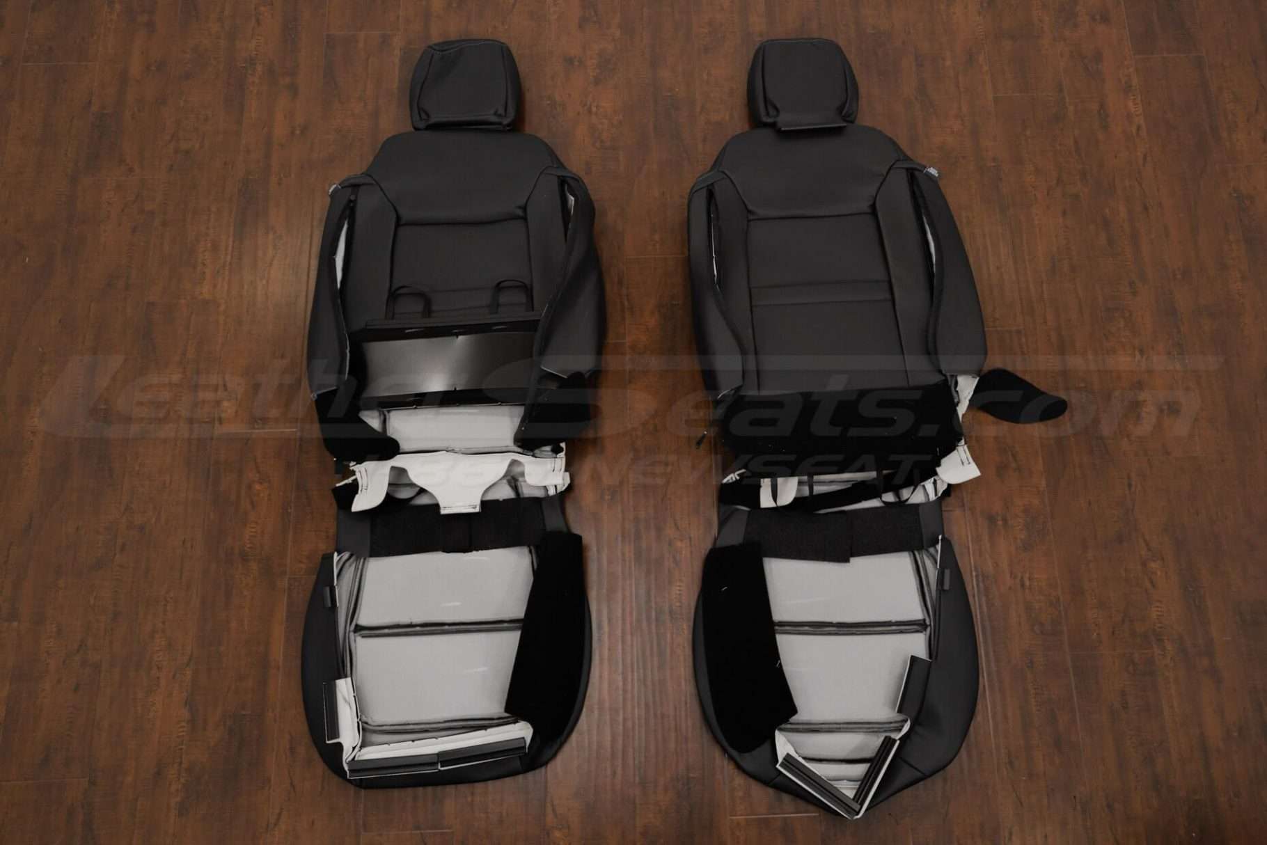 Back view of front seat upholstery