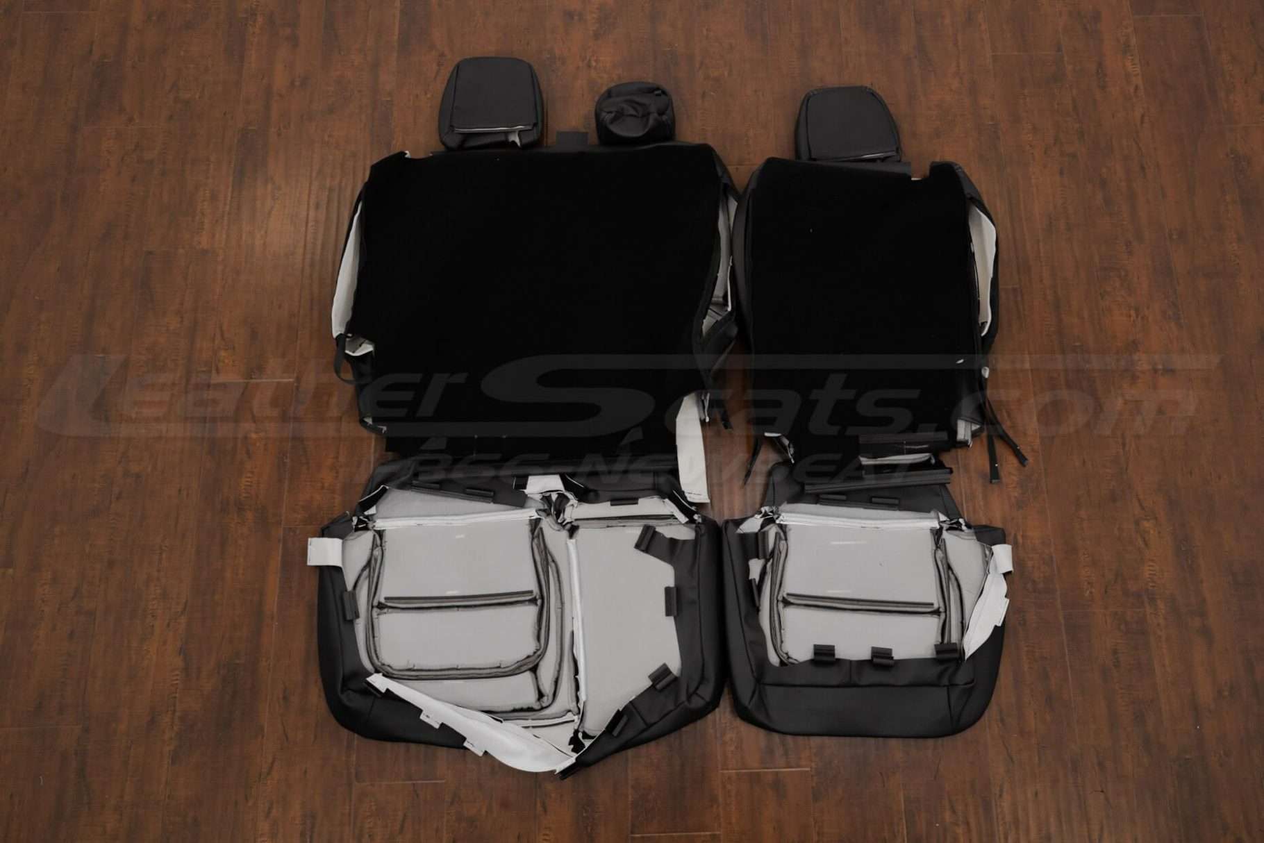 Back view of rear seat upholstery