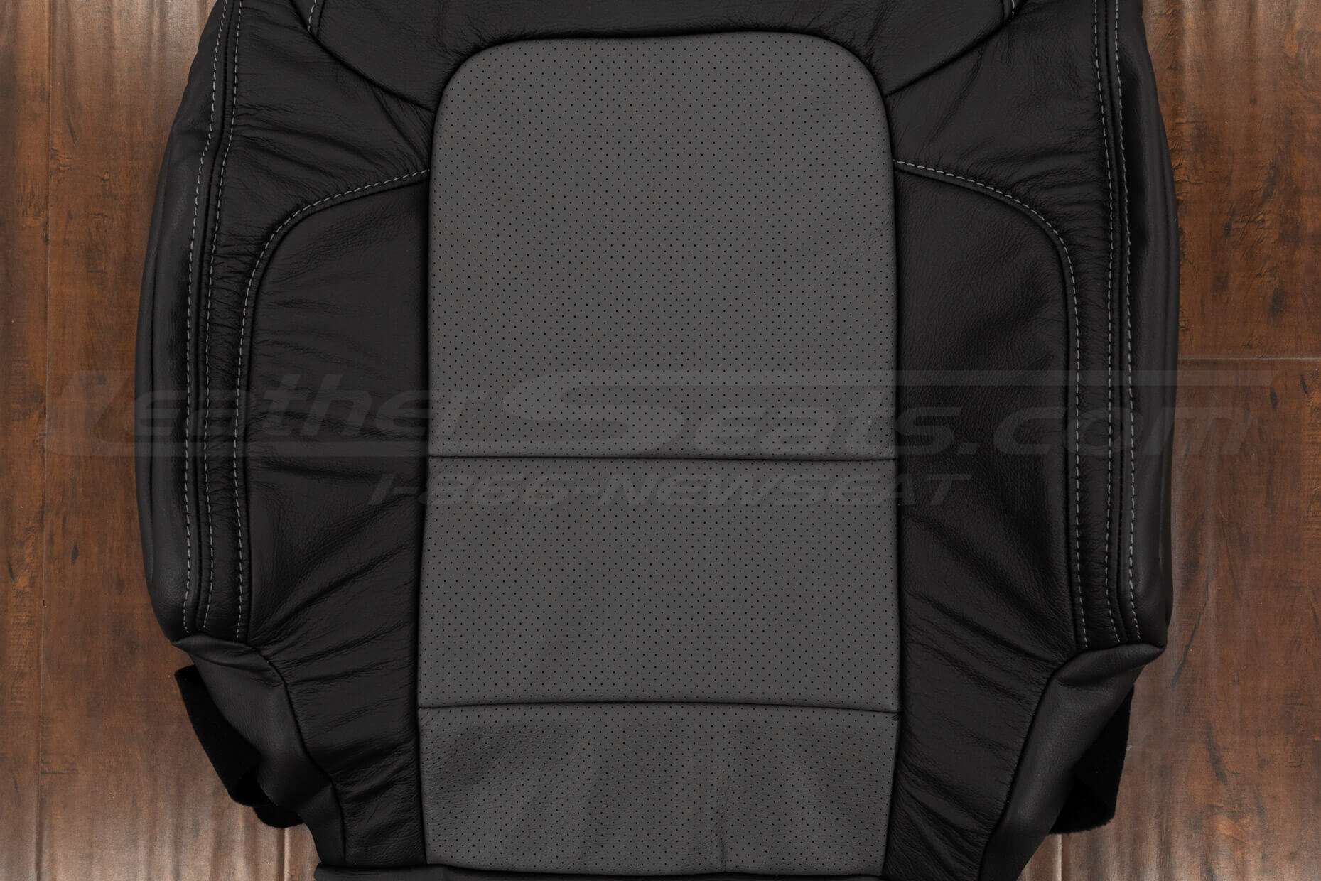 Perforated Charcoal inserts section of backrest
