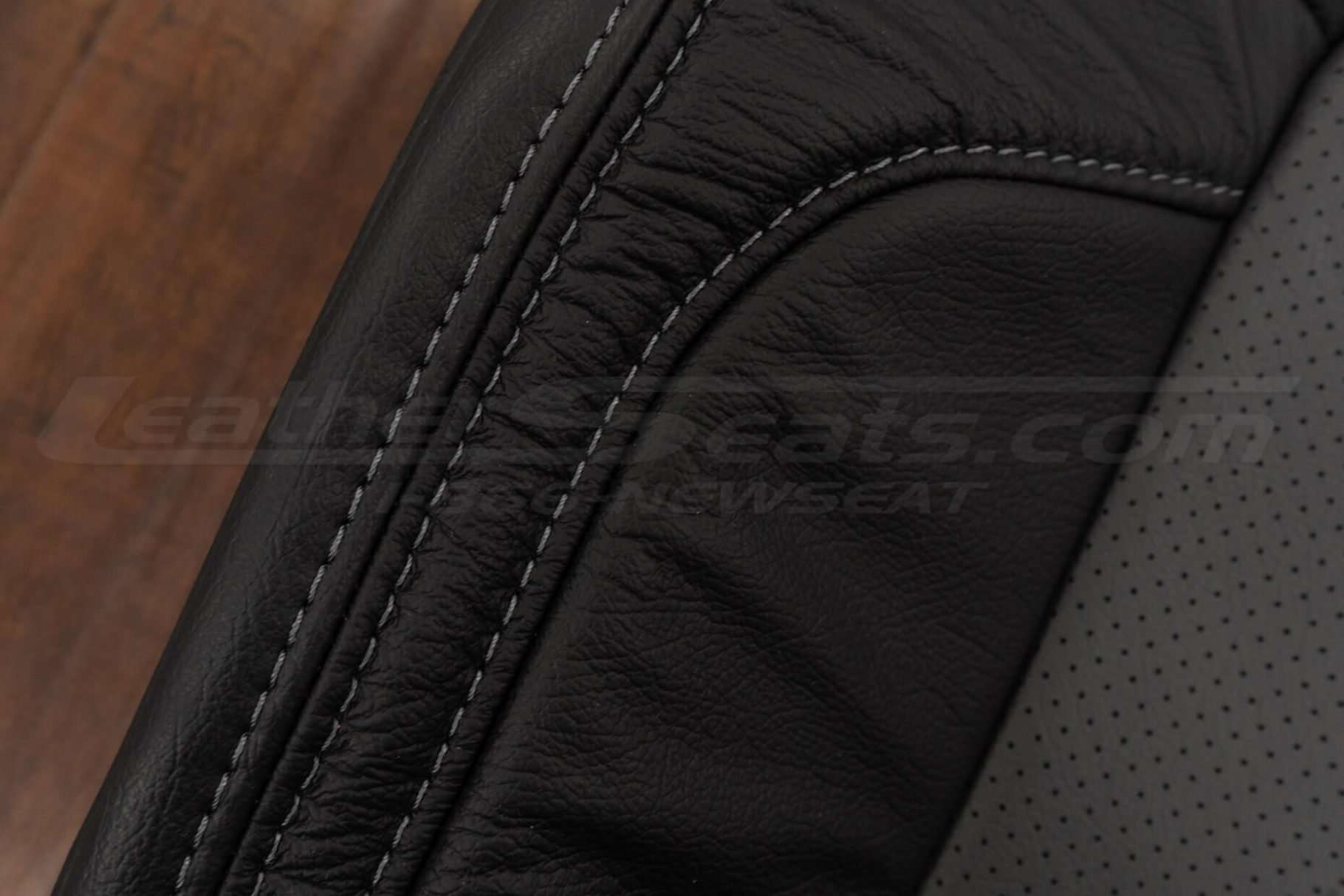 Charcoal double-stitching