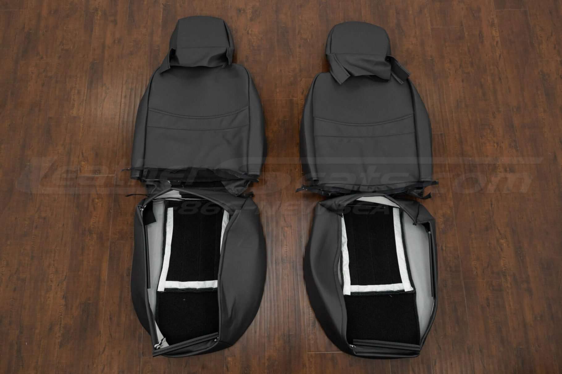 Back view of front seat upholstery