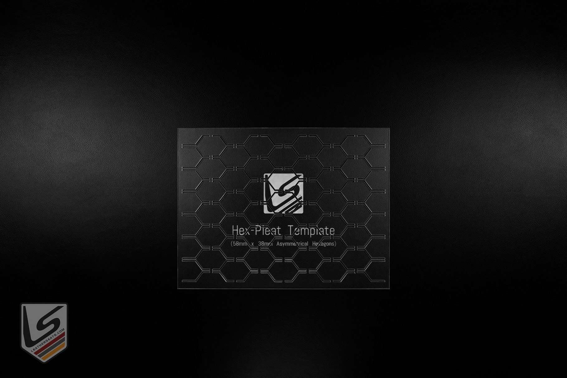 58mm x 38mm Hex Pleat / Asymmetrical Hex Compact Acrylic Stitching Template