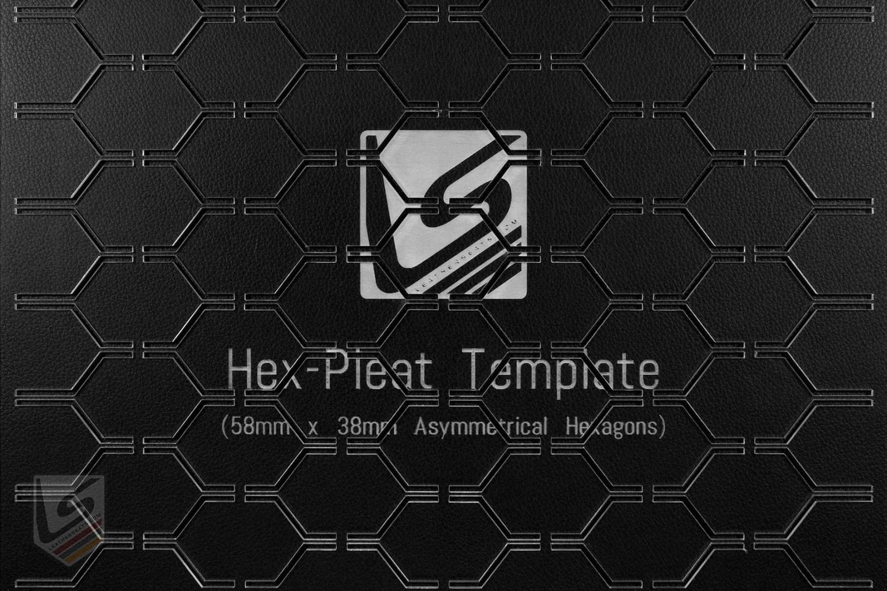 58mm x 38mm Hex Pleat / Asymetrical Hexagon Compact Acrylic Template close-up
