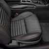 Installed front passenger seat cushion in Ecstasy Black leather