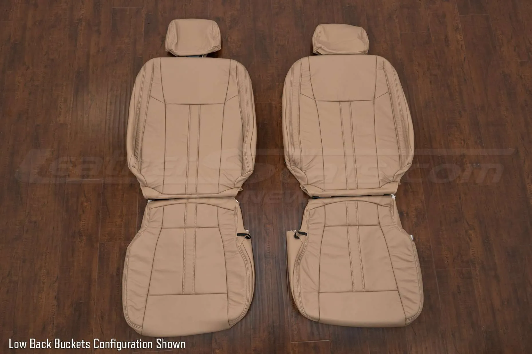 Ford F-150 Leather Seat Kit - Bisque - Front seat Low Back Buckets uphosltery