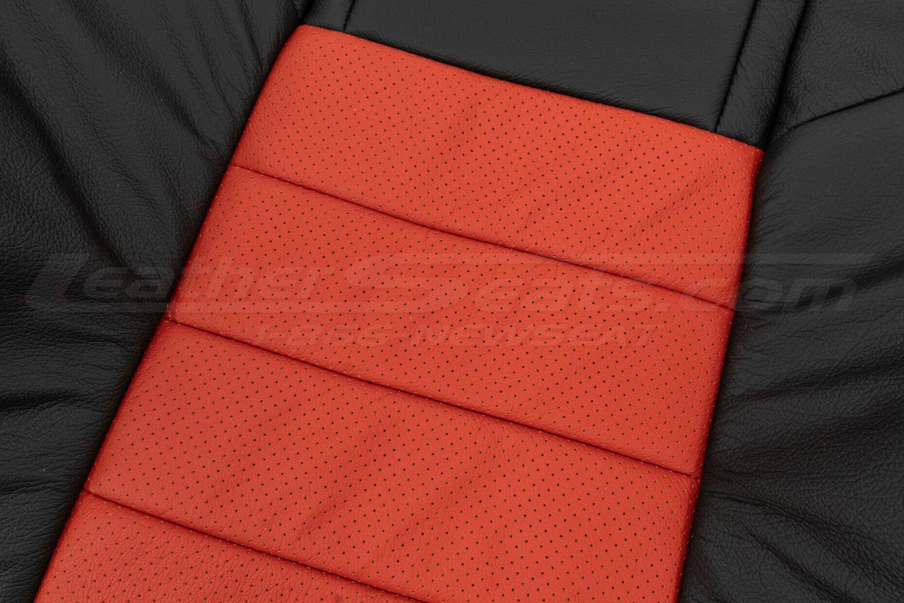 Backrest leather texture and Perforated Inserts close-up