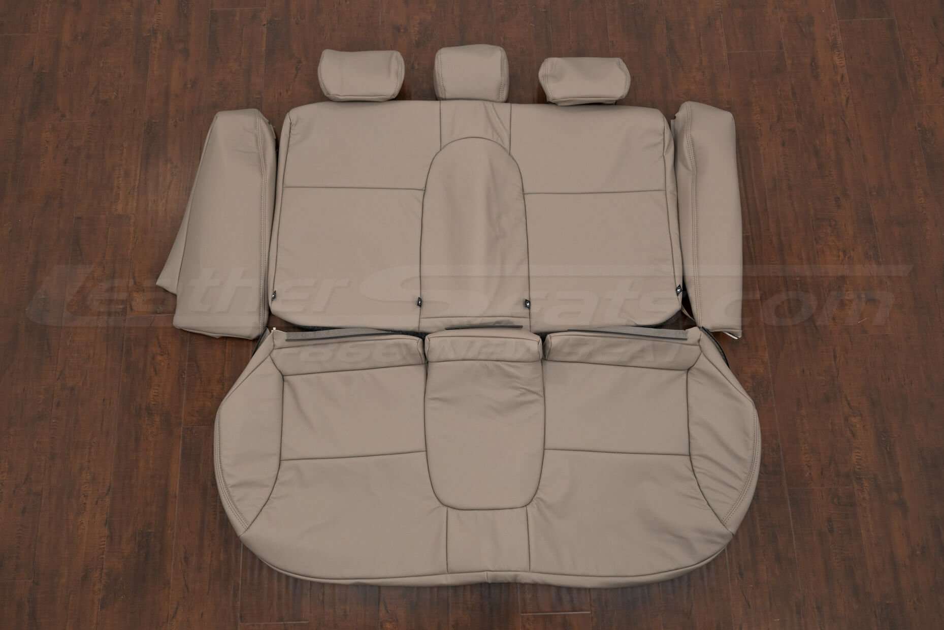 Honda Civic Sedan Leather Seat Kit - Fawn - Rear seat upholstery with Bolsters