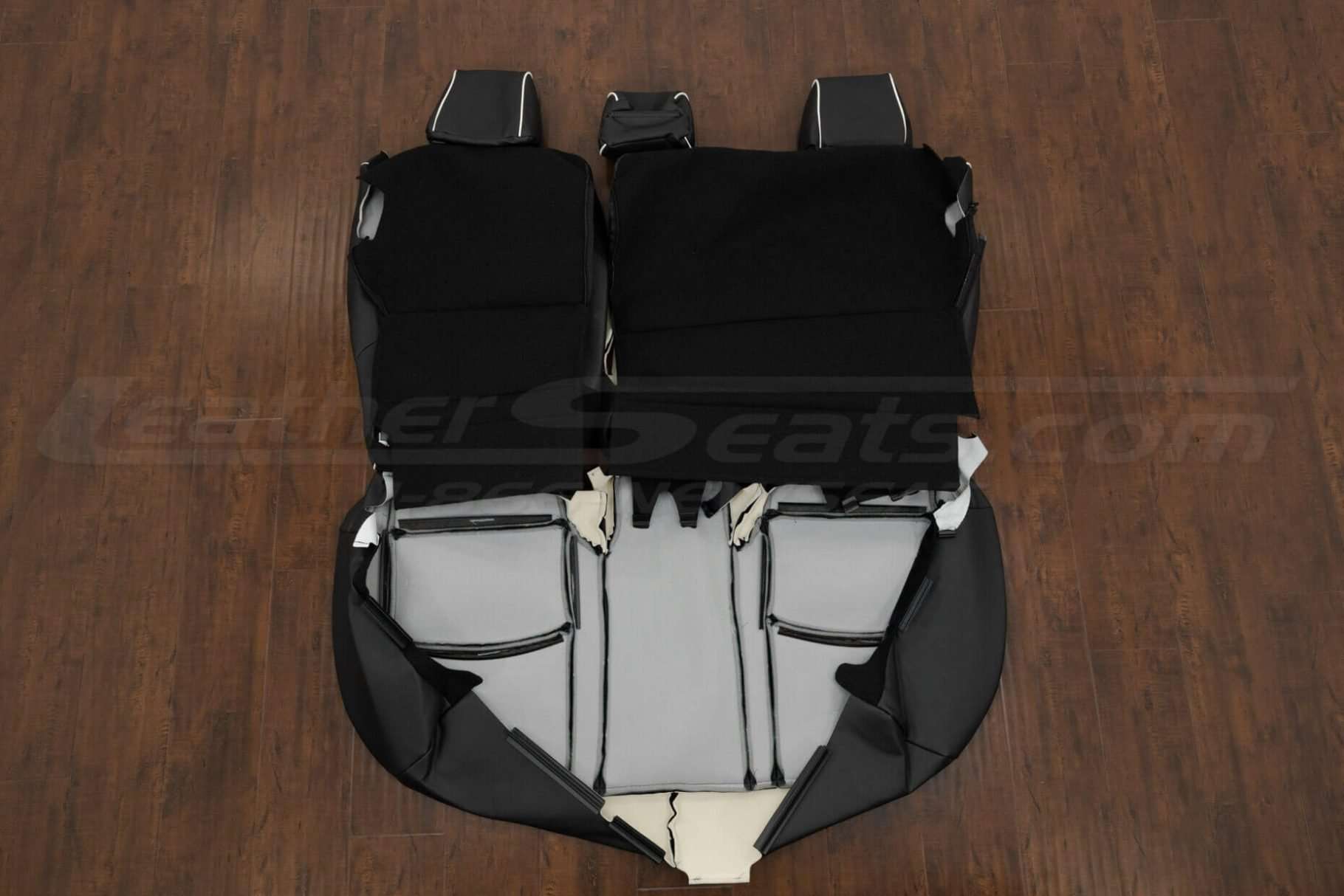 Back view of rear seat upholstery