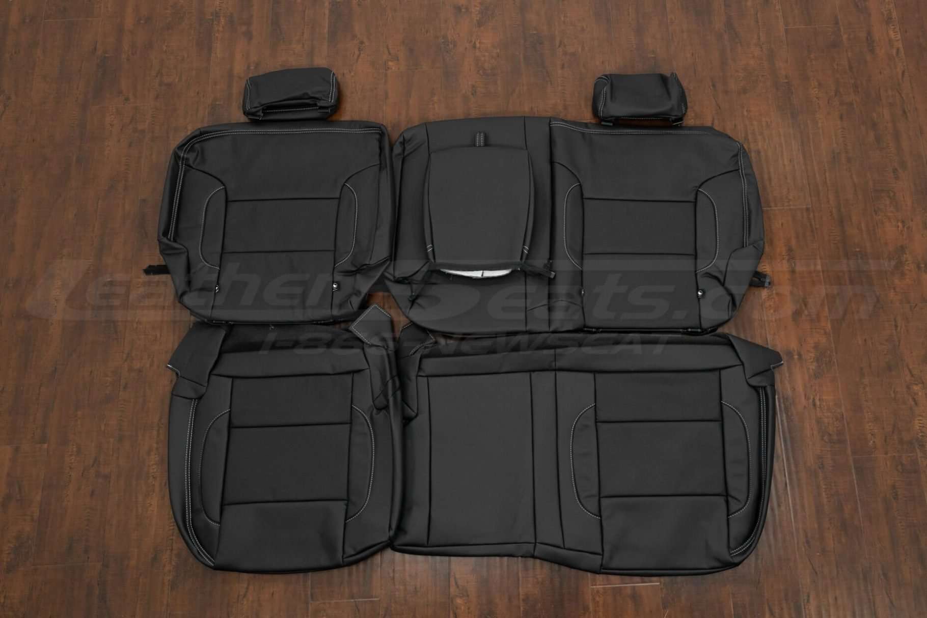 Chevrolet Silverado Leather Seat Kit - Black - Rear seat upholstery w/ Armrest