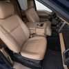 Tp-down view of front passenger Bisque leather seat